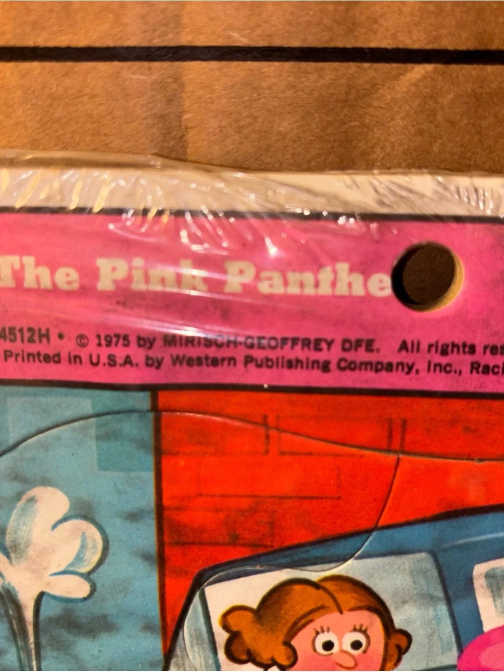 The Pink Panther Frame-Tray Puzzle - - Pink this has never been opened from 1975